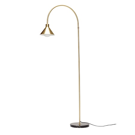 Golvlampa med Marmorfot Mässing 168cm