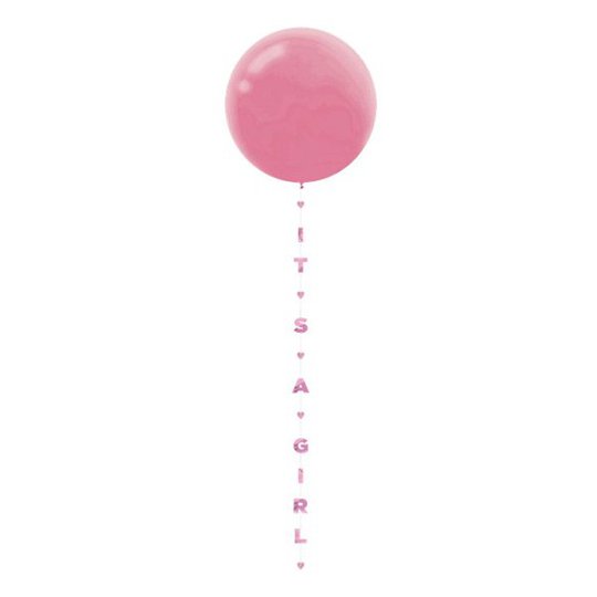 Ballongsvans Its A Girl Rosa - 1-pack