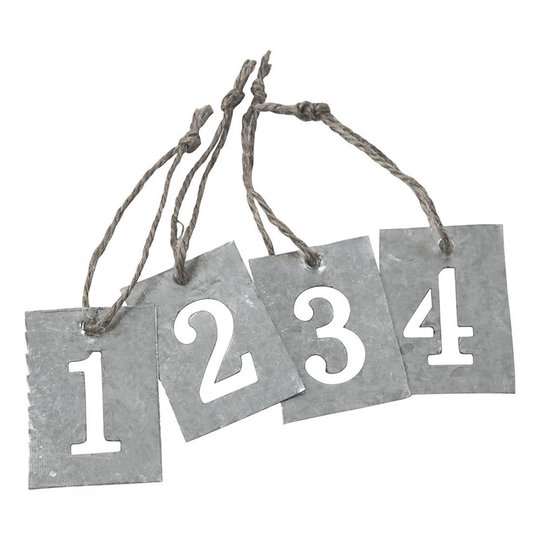 Adventssiffror i Metall - 4-pack