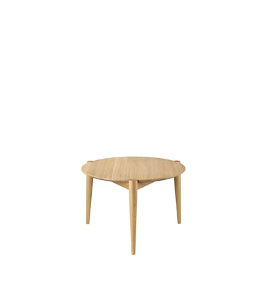 D102 Soffbord Ø55 cm Natur med vitpigment