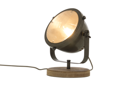 Alaska Bordslampa/Vägglampa Järngrå/Trä IP20