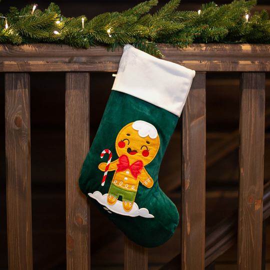 Pepparkaksgubbe Julstrumpa av Sammet
