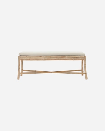 Sedeo Bänk med kuddar 130 cm Natur