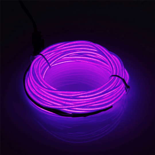 EL Wire LED-Slinga för Bilen - Lila