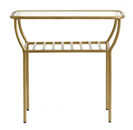 Sidobord Golden Glass plate