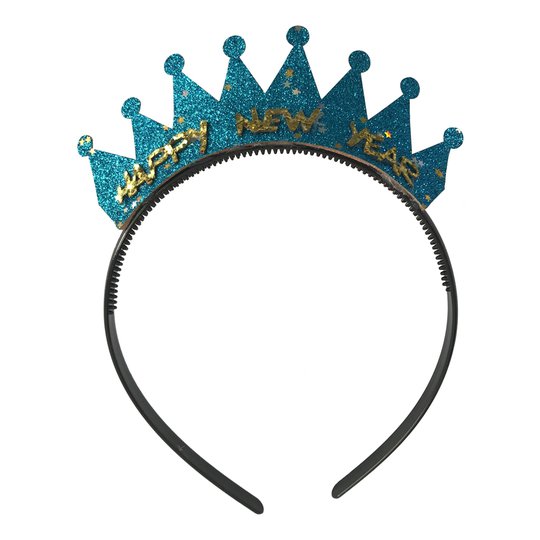 Diadem Happy New Year Blå - One size