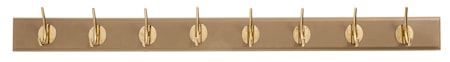 Klädhängare 8 Mässing Krokar Matt Camel