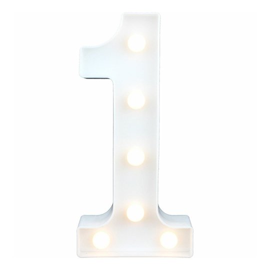 Siffra med LED-Belysning - Siffra 1