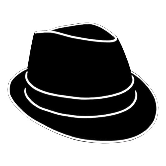 El Wire LED Hatt - Vit