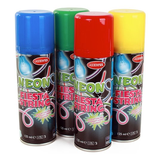 UV Neon Serpentinspray - Blå