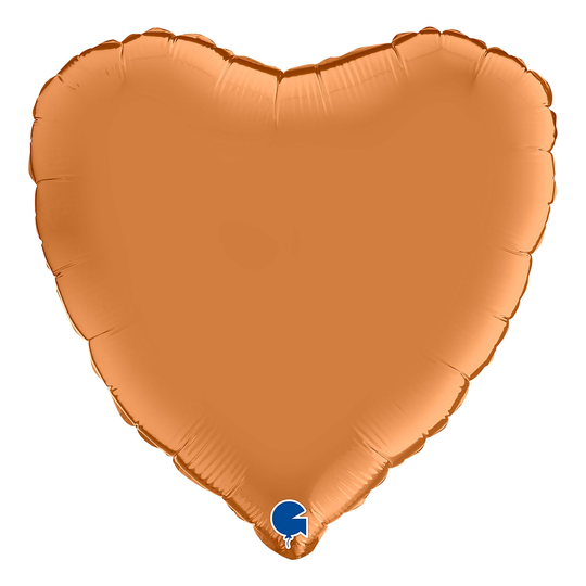 Folieballong Hjärta Satin Caramel