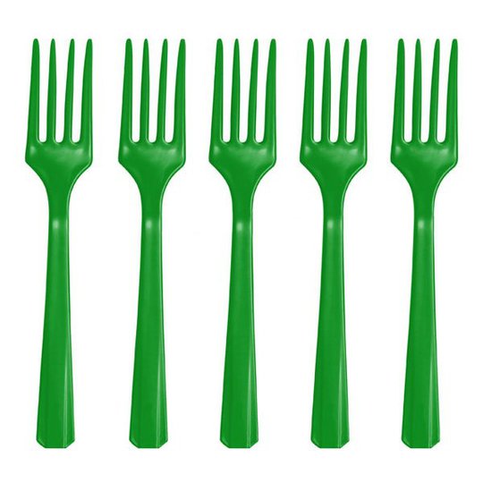 Plastgafflar Gröna - 20-pack