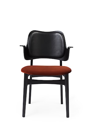 Gesture Stol Brick red Svartlackerad Bok