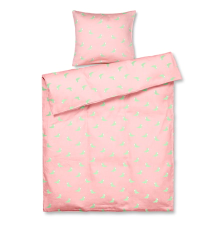 Påslakanset Sångfågel Junior 100x140cm Rosa