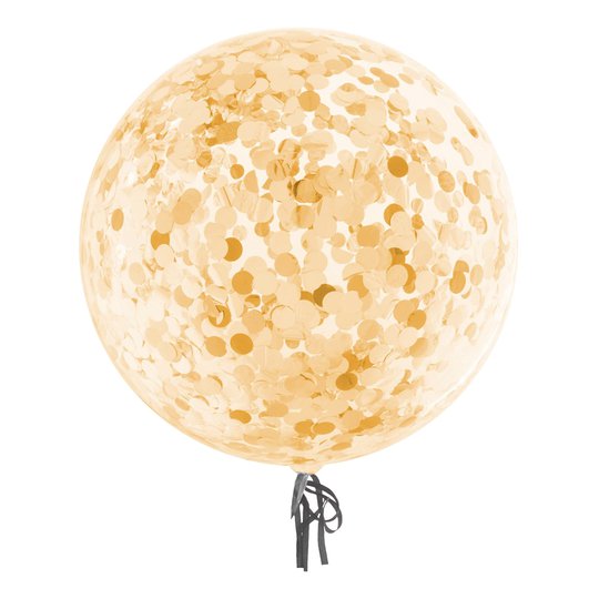 Bubbelballong med Konfetti Guld - 1-pack