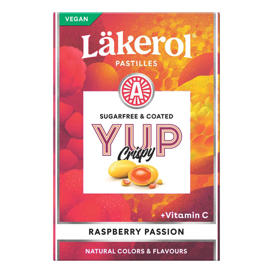 Läkerol Yup Crispy Raspberry Passion - 40 gram