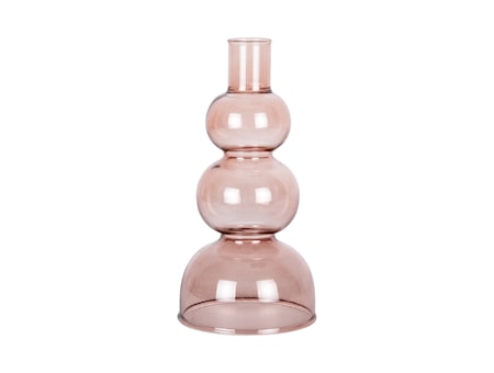 Layered Circles Ljusstake 16 cm Faded Pink