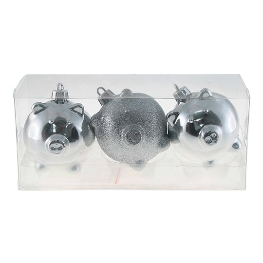 Julhänge Gris Silver - 3-pack