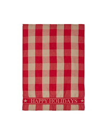 Happy Holidays Kökshandduk Röd