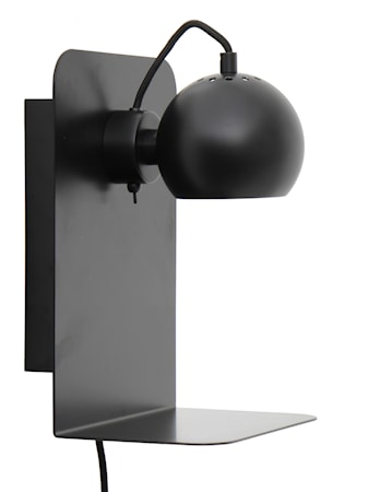 Ball Vägglampa med usb Matt Svart