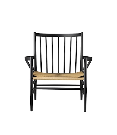 J82 Fåtölj Svart RAL 9005 gloss 10/ Natur