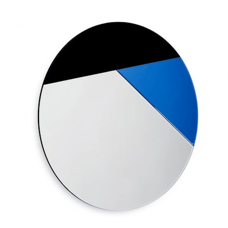 Nouveau 80 Spegel Silver/Cobalt/Svart