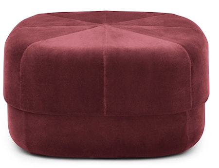 Circus pouf sittpuff velour large - Dark red