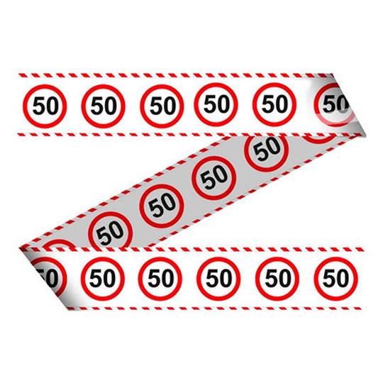Avspärrningsband Trafikskylt 50