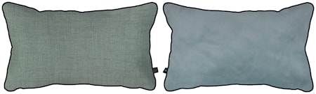 Atelier Kudde 50 x 30 cm Frost green weave/Ljusblå