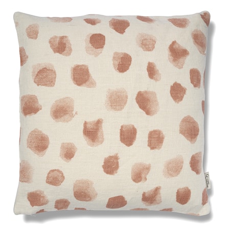 Dotty Kuddfodral 50x50 Vit/Dusty Coral