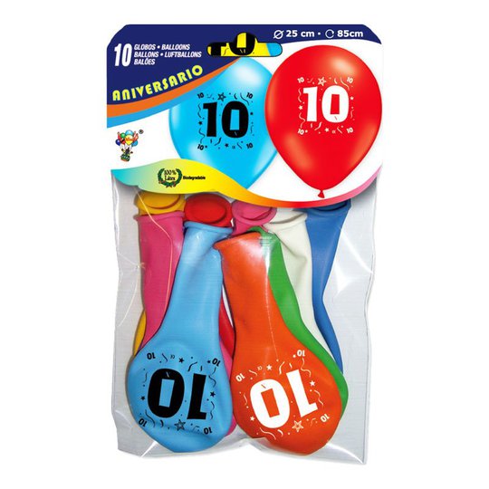 Sifferballong Latex 10 - 10-pack