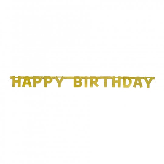 Bokstavsgirlang Happy Birthday Guld