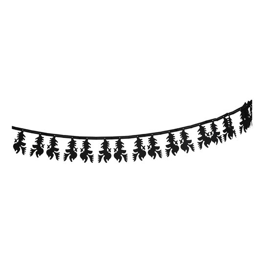 Girlang Häxor på Kvast Svart - 300 cm