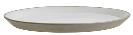Middagstallrik Stengods Beige/Vit