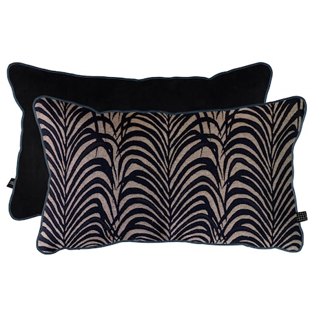 Atelier Kudde 50 x 30 cm Palm leaves/Svart