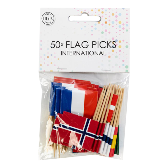 Cocktailflaggor Internationella Flaggor - 50-pack