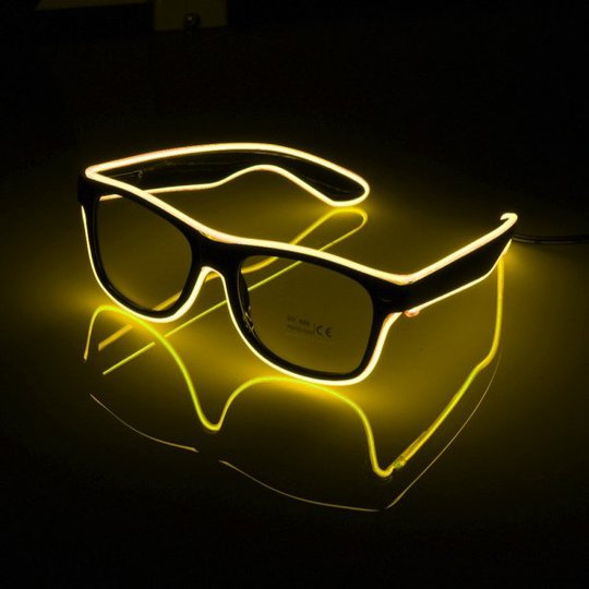 El Wire LED Glasögon - Gul
