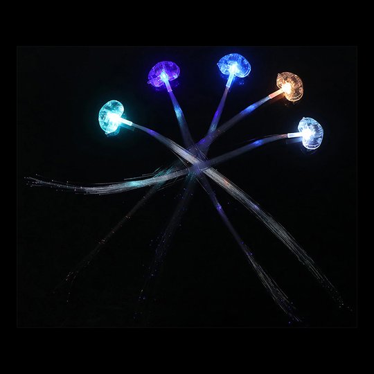 LED-Hårclips Vita - 6-pack