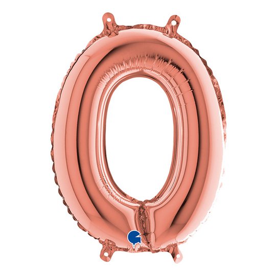 Sifferballong Mini Roséguld Metallic - Siffra 0