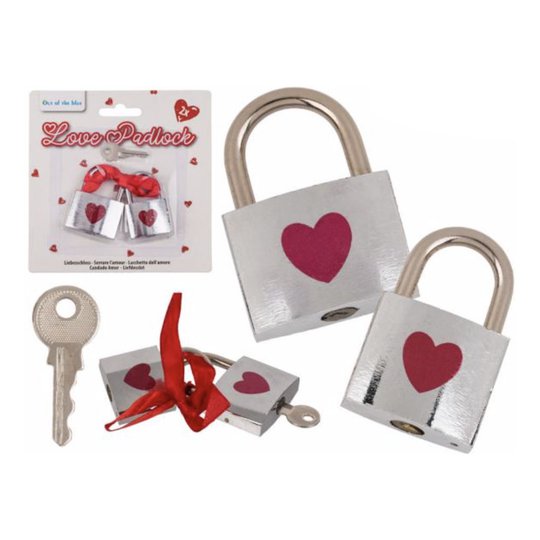 Kärlekslås med Hjärta - 2-pack