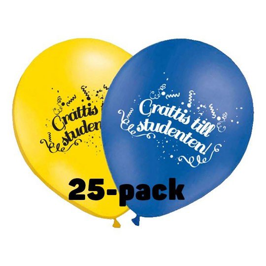 Ballonger Grattis till Studenten! - 25-pack