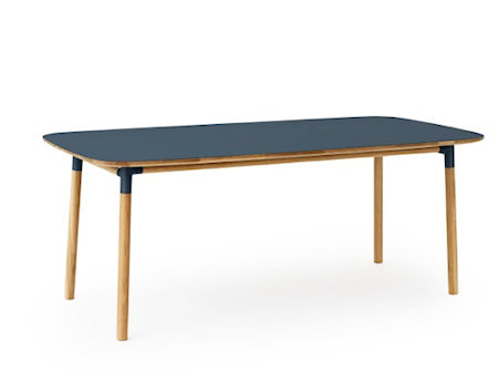Form Bord Blå/Ek 95x200 cm