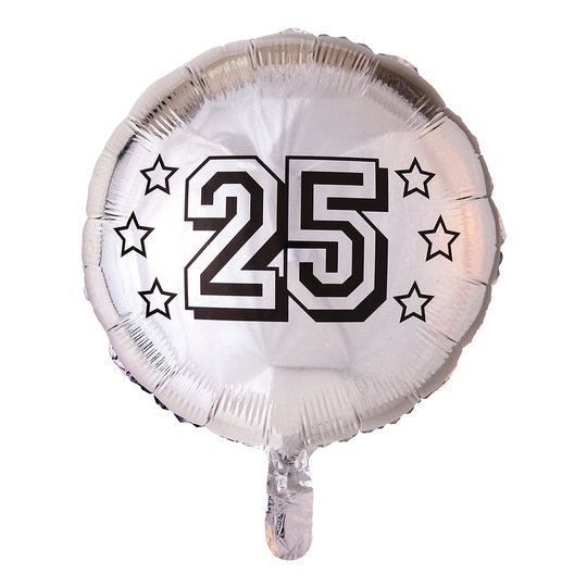 Folieballong Rund Silver 25