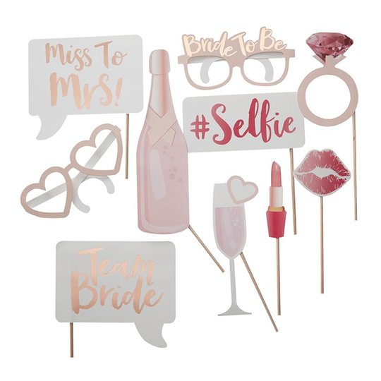Foto Props Team Bride - 10-pack