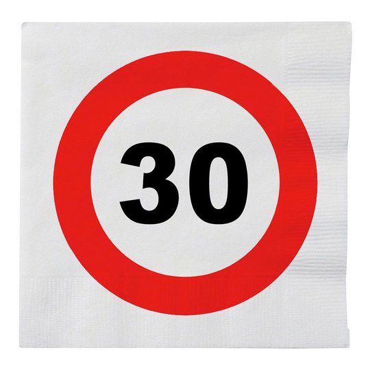 Servetter Trafikskylt 30 - 16-pack