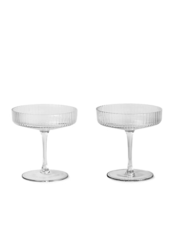 Ripple Champagneglas set med 2