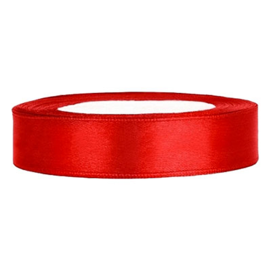 Satinband Rött - 12mm x 25m