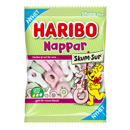 Haribo Nappar Skum Sur - 120 gram