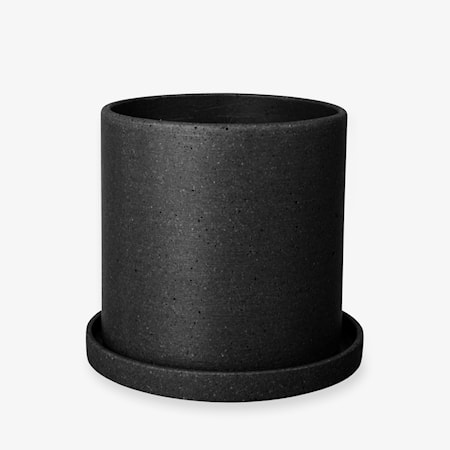 Kruka/Fat Polystone Mellan Svart