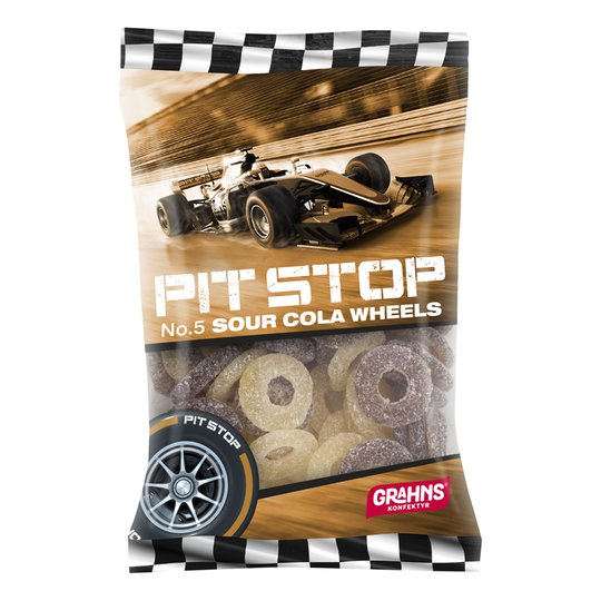 Pit Stop Sour Cola Wheels - 160 gram
